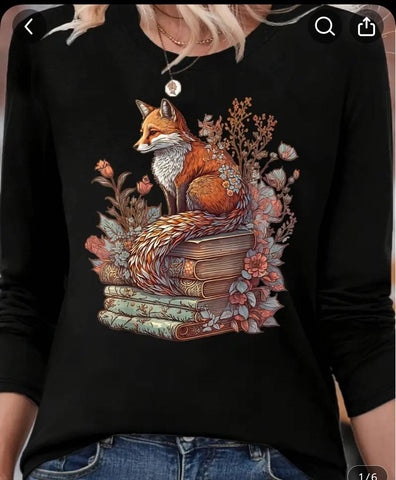 Fox with books